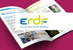 Revue interne ERDF par La Griffe, Agence de communication, design et web à Dijon